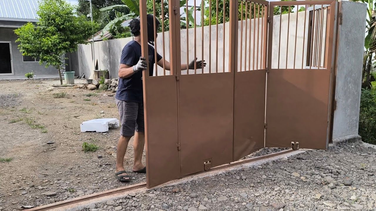 Membuat pintu pagar lipat sendiri mudah ditiru