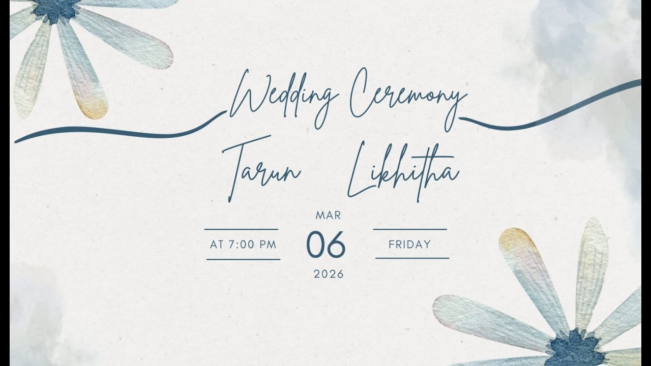 TARUN and LIKHITHA wedding Live