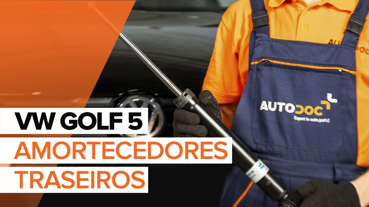 Como substituir a amortecedores traseiros no  VW GOLF 5 [TUTORIAL]