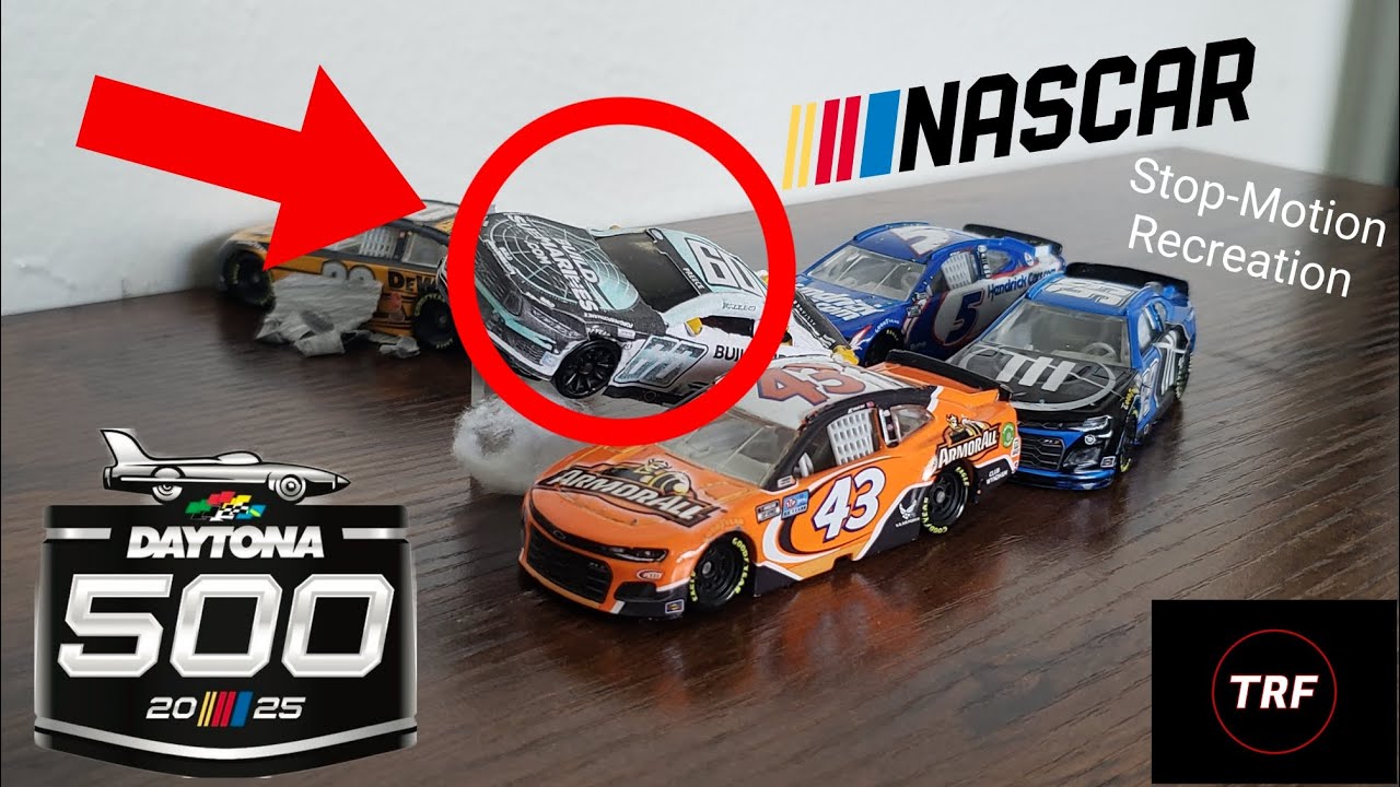 Ryan Preece pops a wheelie at the 2025 Daytona 500 | Stop-Motion Recreation