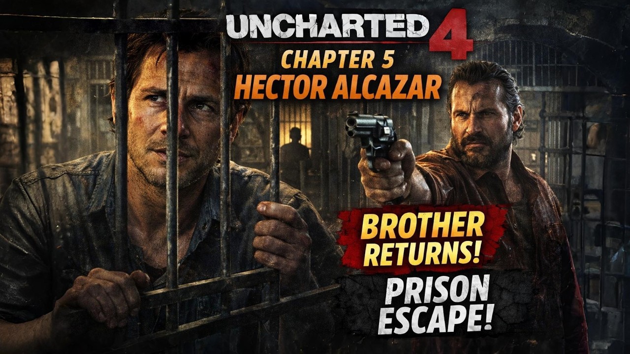 Uncharted 4 Chapter 5 Hector Alcazar | Sam’s Shocking Return & Prison Escape Story full HD #gameplay