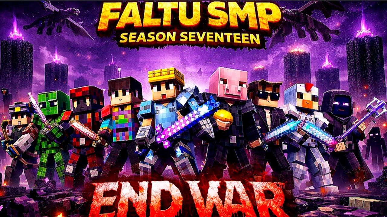 FALTU SMP SEASON 17TH END WAR | MINECRAFT LIVE