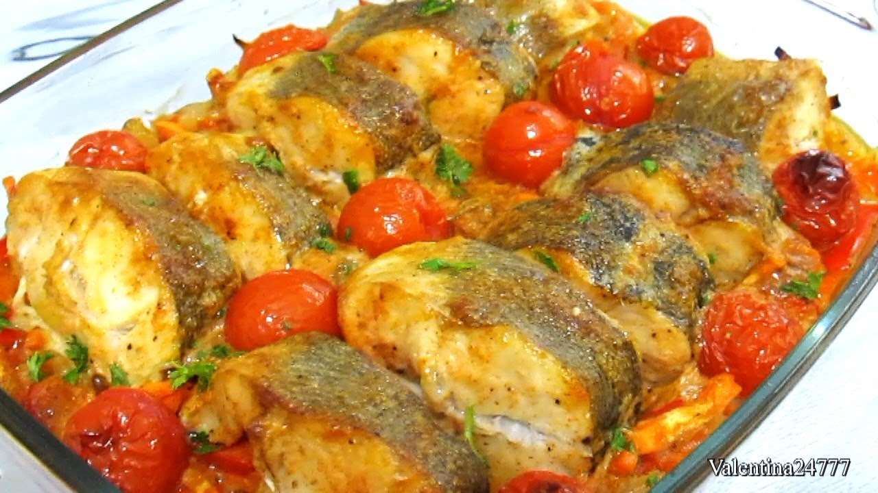 Рыба ХЕК в Духовке с Овощами. Как Вкусно Приготовить Рыбу. Вкусный Ужин. Рецепт.