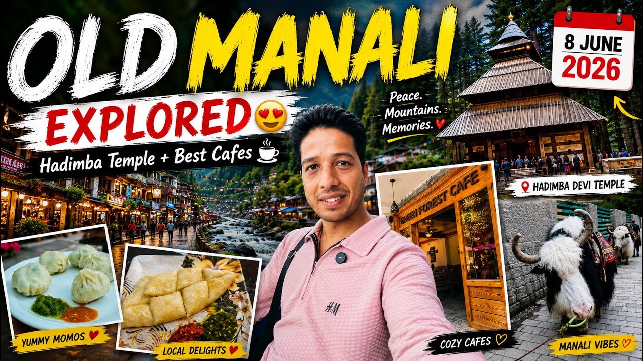OLD MANALI EXPLORED 😍 | Hadimba Temple, Best Cafes & Local Food | 8 June 2026 
