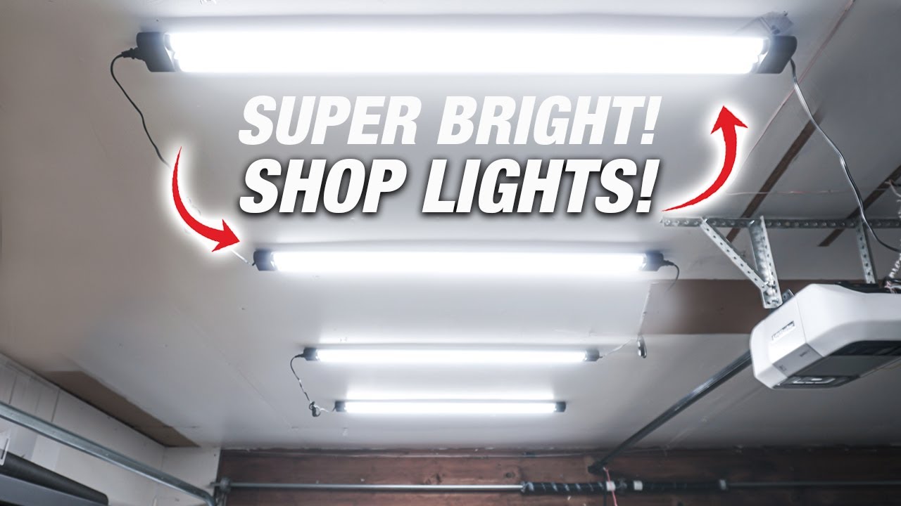 How To Install The BRIGHTEST Garage Shop Lights! - ENSENIOR 4400 LUMENS!