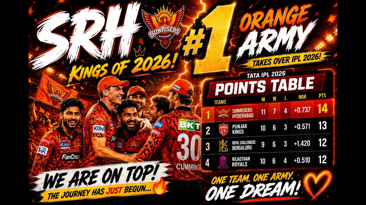 SRH VS PBKS | SRH 🔥 No.1 in IPL 2026 | Orange Army Takes Over 🧡🏏