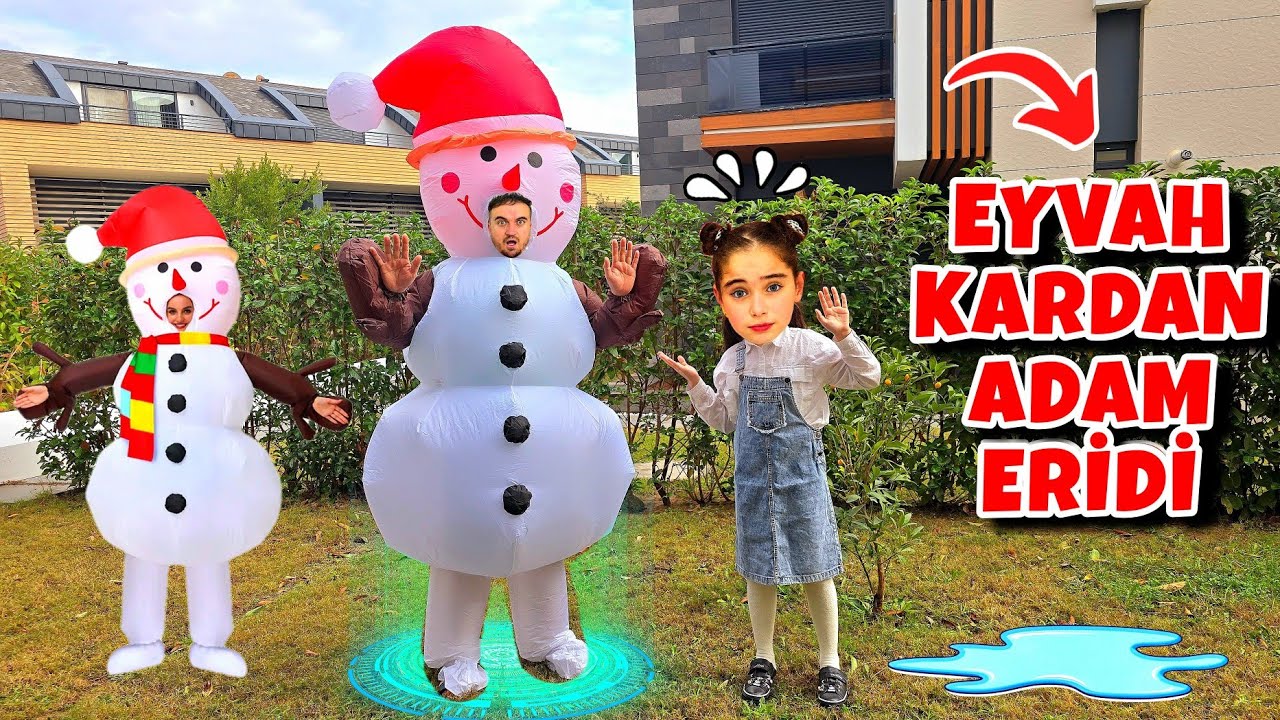 ELİF SİNEM KAR YAĞMADI KARDAN ADAM &Ccedil;AĞIRDI ‼️ EYVAH ERİDİ NAPCAZ ŞİMDİ ??