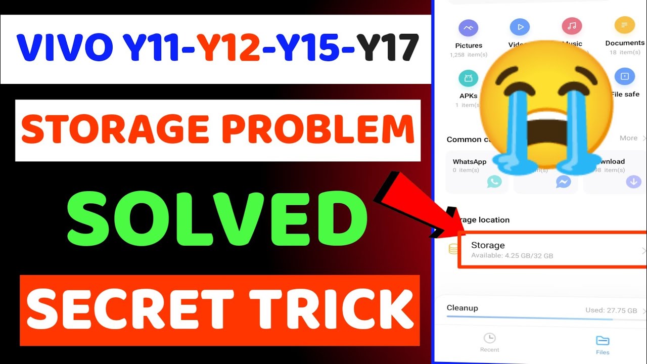 VIVO Y11-Y12-Y17-Y20 storage problem - vivo phone storage problem - vivo y11 storage full problem
