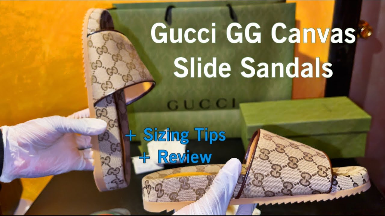 Gucci Unboxing | GG ALL OVER Canvas Slide Sandal