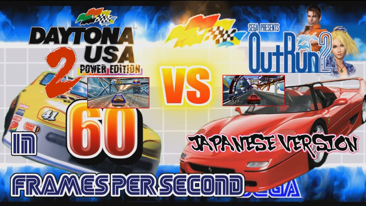 Daytona USA 2 Vs Outrun 2 (Japanese Xbox) in 60 fps!