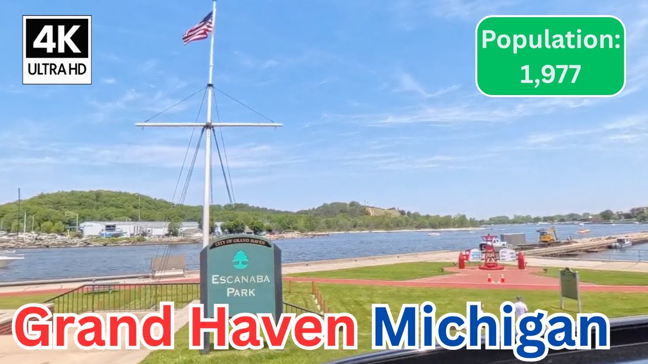 Driving Through Grand Haven, Michigan | Scenic Lakeshore City Tour in 4K