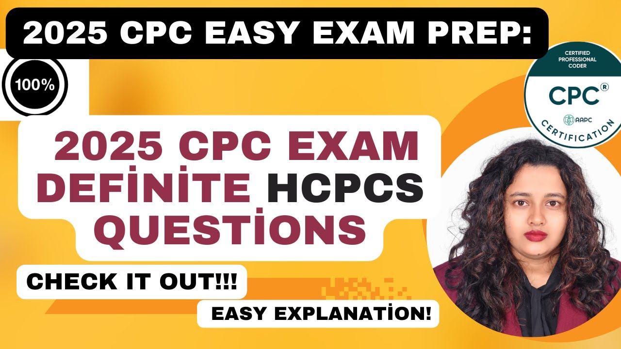 Важные вопросы по экзамену CPC (март 2025 г.) HCPCS, которые вам нужно знать#cpc #cpcexam #cpc202...
