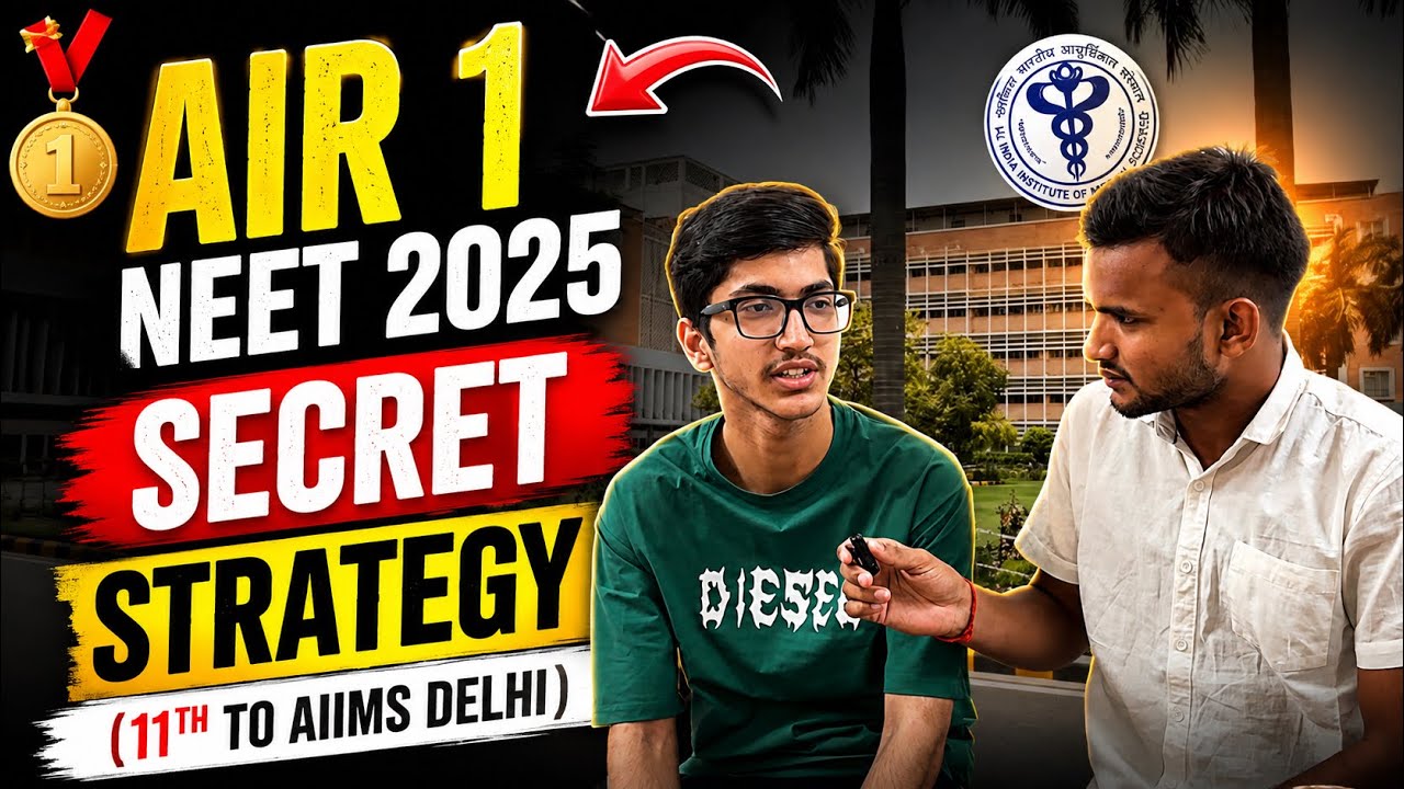 The Ultimate NEET Strategy By AIR 1 Mahesh: 11th, 12th & Drop! #aiimsdrsures #neetexam #topper