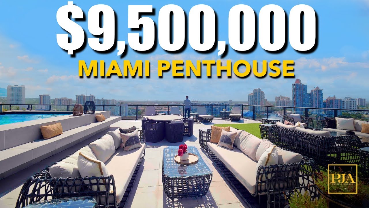 Touring a $9.5 Million Dollar | Miami Penthouse at Prive Island | Peter J Ancona
