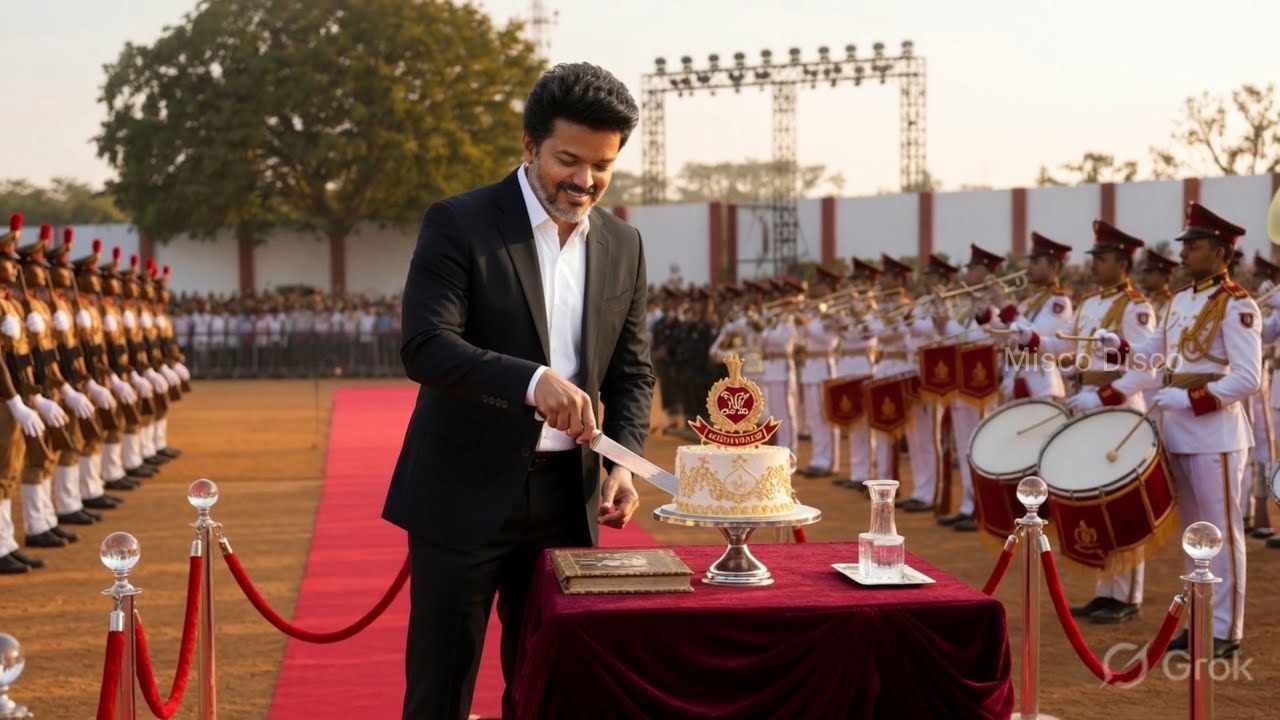 🎂 CM Vijay Red Carpet Entry Birthday Celebration 🎺 Military Band Music Instrumental 🥁🔥#tvk #cmvijay
