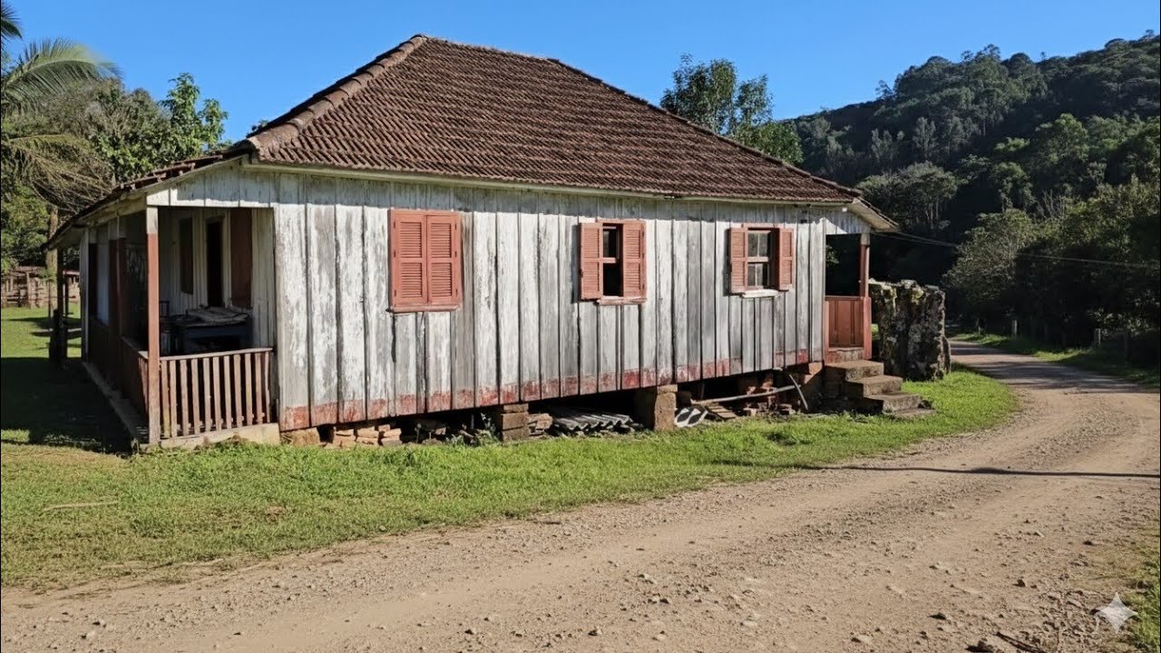 UMA CASA LINDA COM MÓVEIS DENTRO ABANDONADA NO INTERIOR 