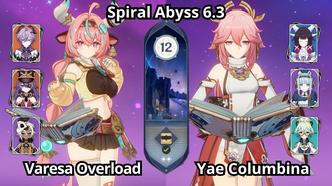 NEW !! C0 Varesa Durin Overload & C0 Yae Columbina Team - Spiral Abyss Floor 12 Genshin Impact 6.3