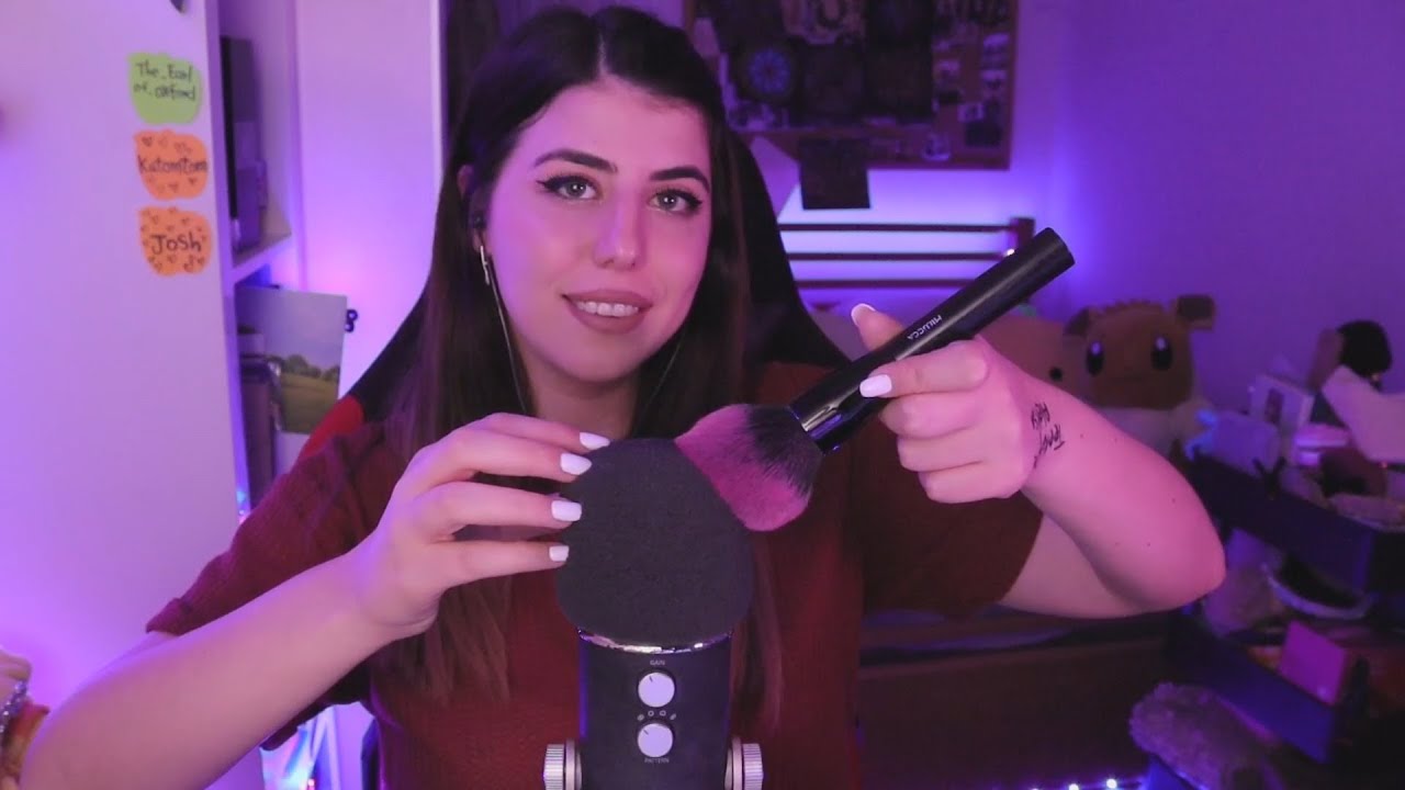ASMR Calm & Cozy Mic Scratching And Brushing ✨[with/without pop filter & fluffy mic]