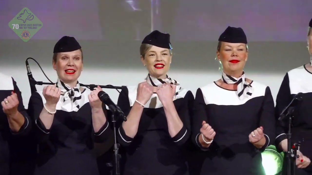 Finnair Singers Lions-liiton vuosikokouksen gaalaillassa