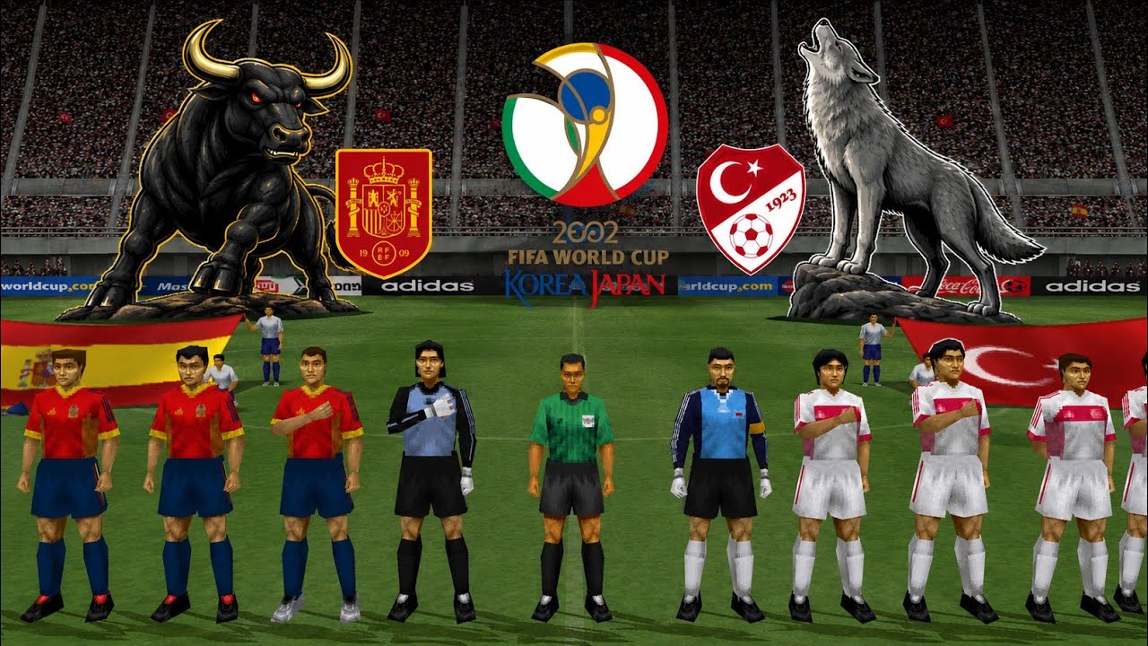 WINNING ELEVEN 2002 (PES2) by gKy DELUXE WC2002 SPAIN-TURKIYE NO HAY PERDEDORES SOLO LA AMISTAD GANA