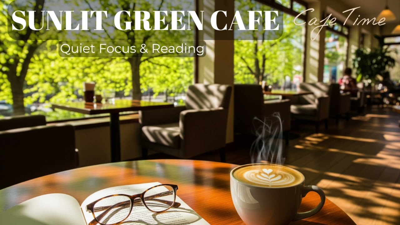 Sunlit Green Cafe 🍃 Relaxing Afternoon Piano for Deep Focus