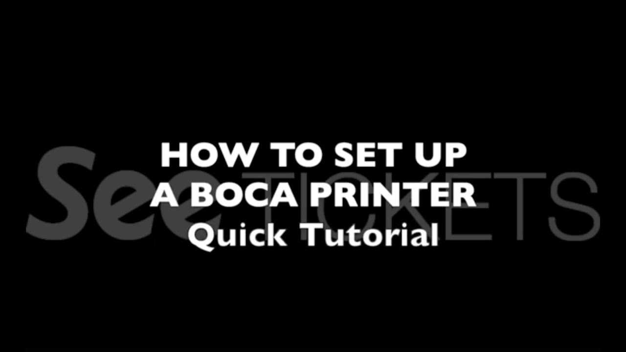 How to Setup Your Boca Lemur-S Printer