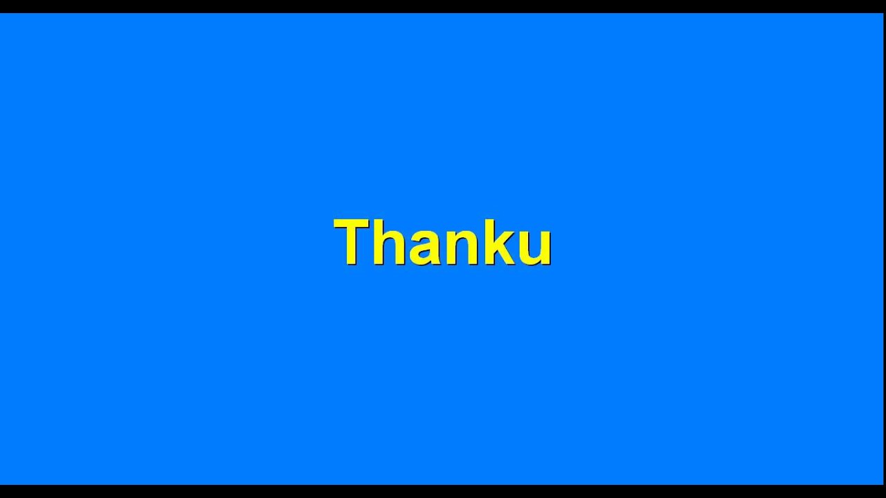 Thank You