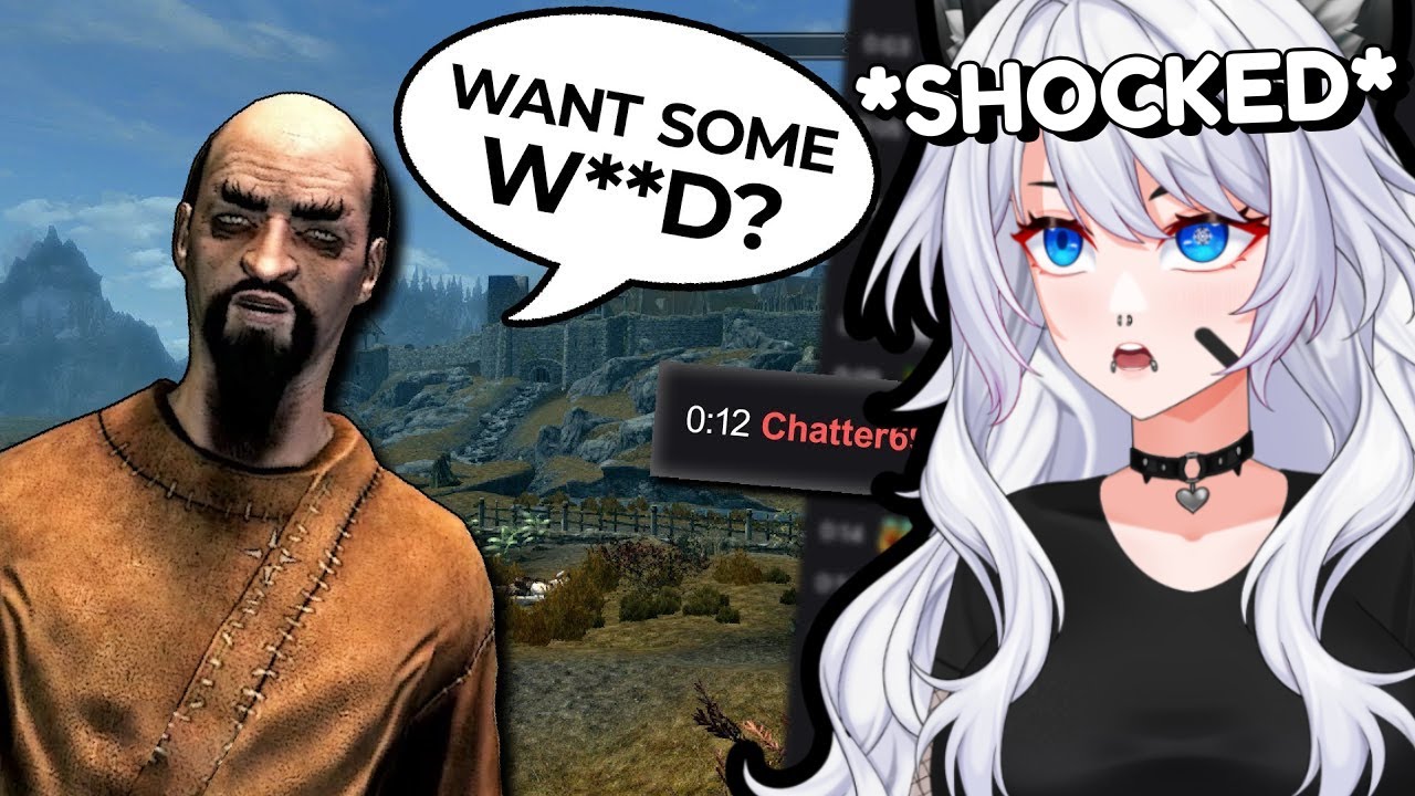 Skyrim, but Twitch Chat Voices All NPCs | Lustylynx Reacts