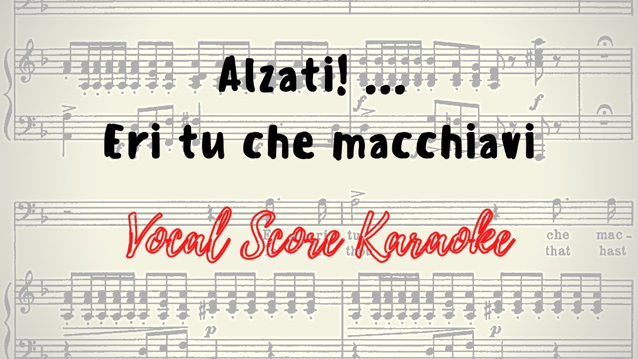 Alzati! ...  Eri tu che macchiavi Vocal Score / Karaoke Un ballo in maschera