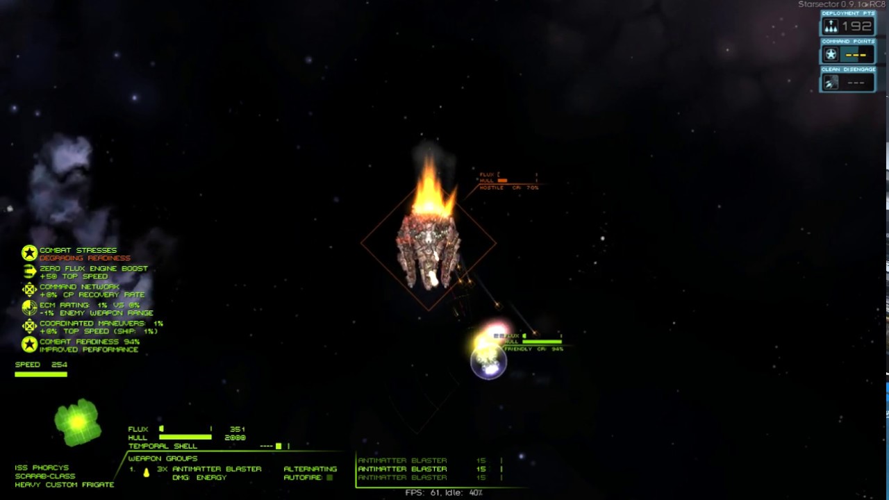 Starsector - safety Overriders Scarab + antimatter blaster