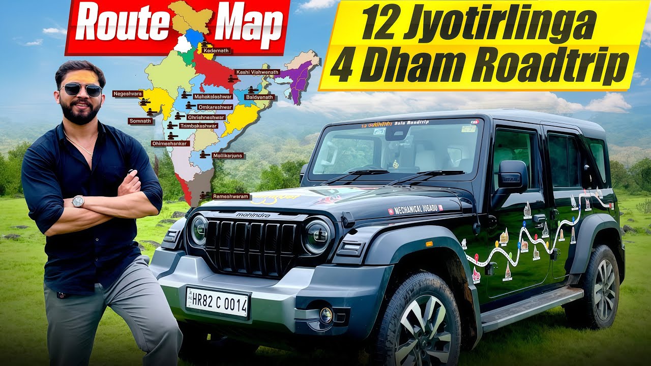 How to plan Route Map of 12 Jyotirlinga & 4 Dham Roadtrip by car | Mechanical Jugadu
