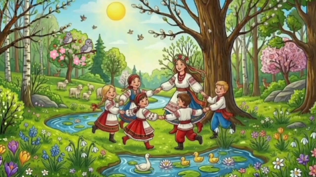 Розвиток мовлення.Художня література. Вивчення веснянки.
