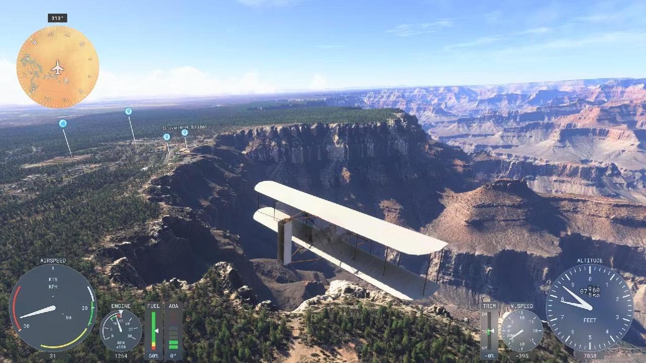 MSFS 2024: Testing Out The Wright Flyer Over The Grand Canyon