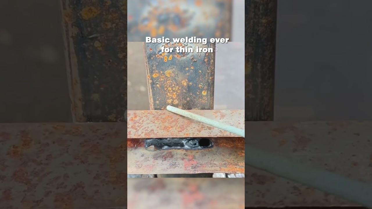 This is basic welding skill ever, be careful with thin iron #shorts #welding