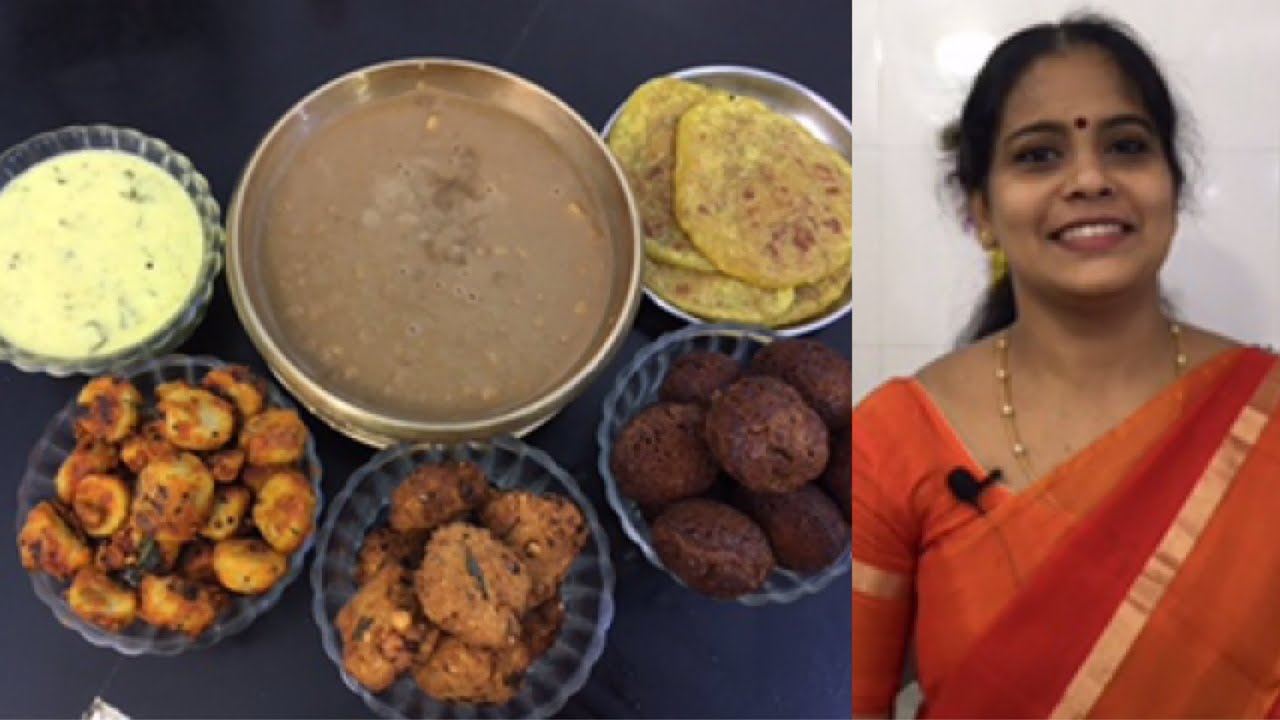 Avani Avittam Spl/Paruppu Poli/Instant Appam/Paruppu payasam/Paruppu Vadai/Vendaikkai Moor Kuzhambu
