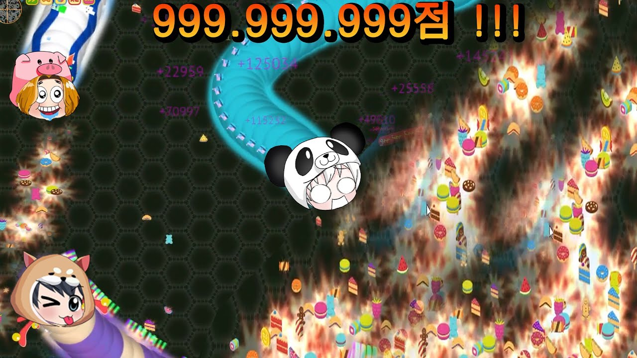 대왕 꿈틀이 신기록 달성~!!  999백만 대왕 지렁이가 되어보자 지렁이 게임 wormate io [꿈토이 꿀잼 모바일게임]