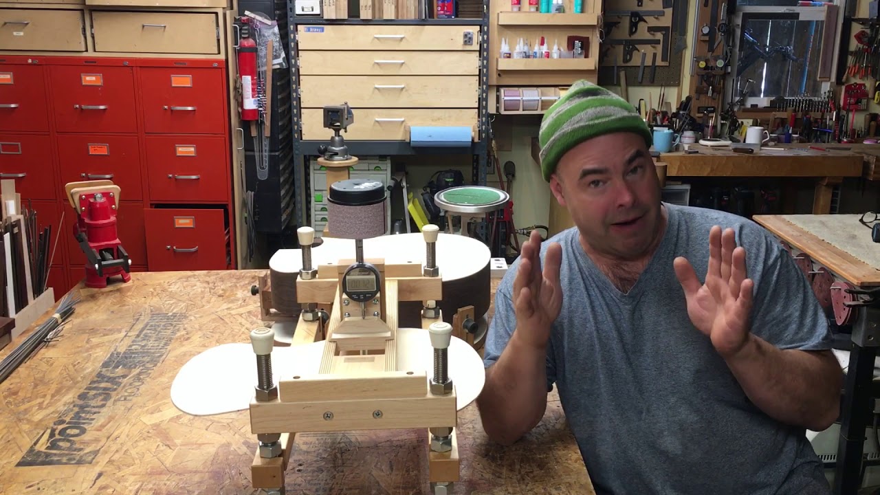 Deflection testing for consistency. Wilborn Guitars