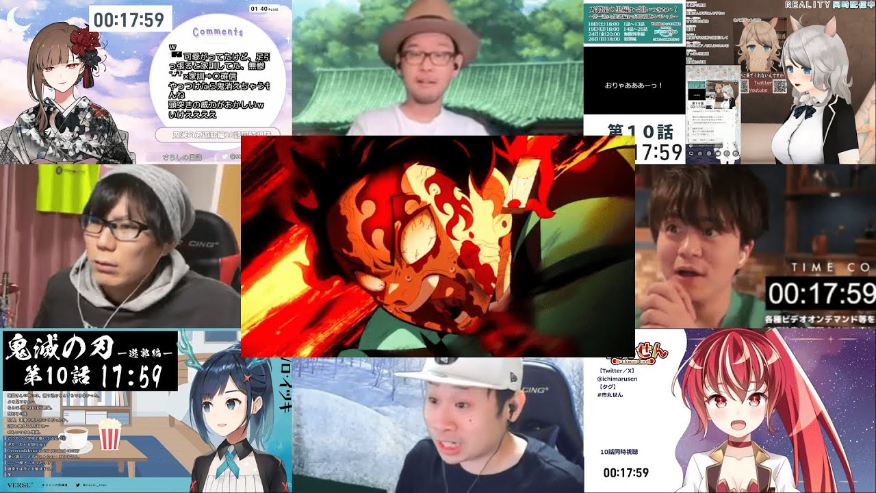 鬼滅の刃 遊郭編 10話 メガリアクション 同時視聴- Demon Slayer Season 2 Episode 10 (Entertainmen District) Reaction Mashup