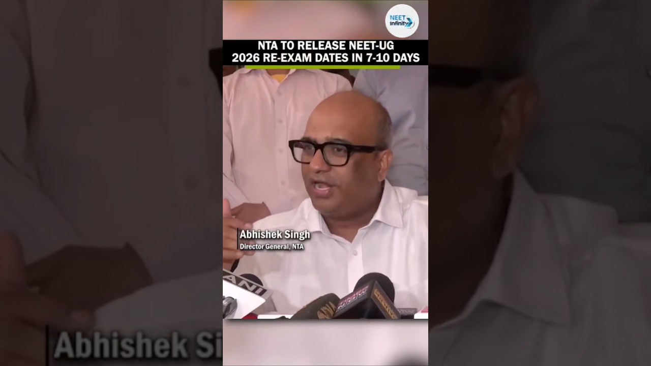 NTA DG Abhishek Singh confirms re-exam schedule timeline for NEET-UG 2026 #neet2026 #neetinfinity