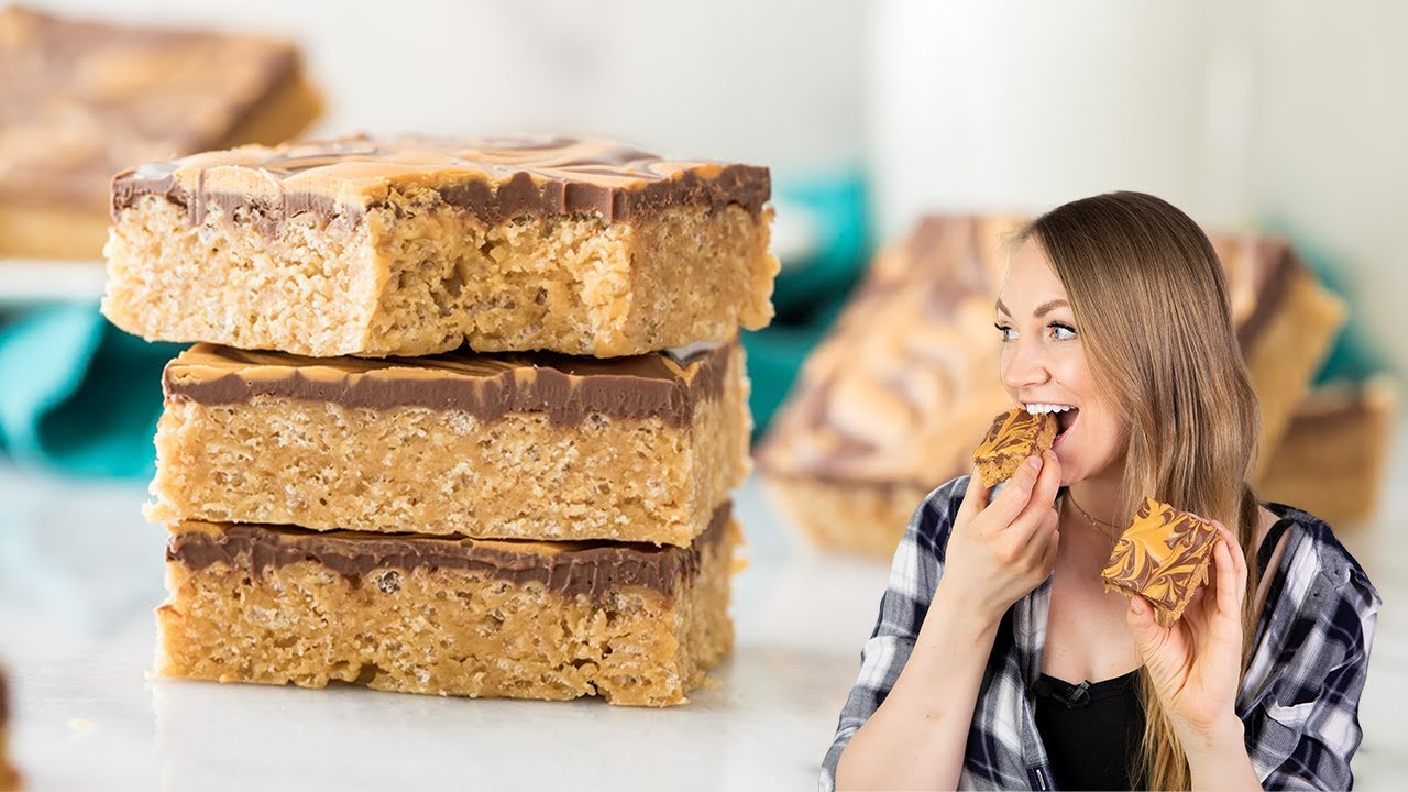 Rice Crispy Treats with Chocolate and Butterscotch: Scotcharoos