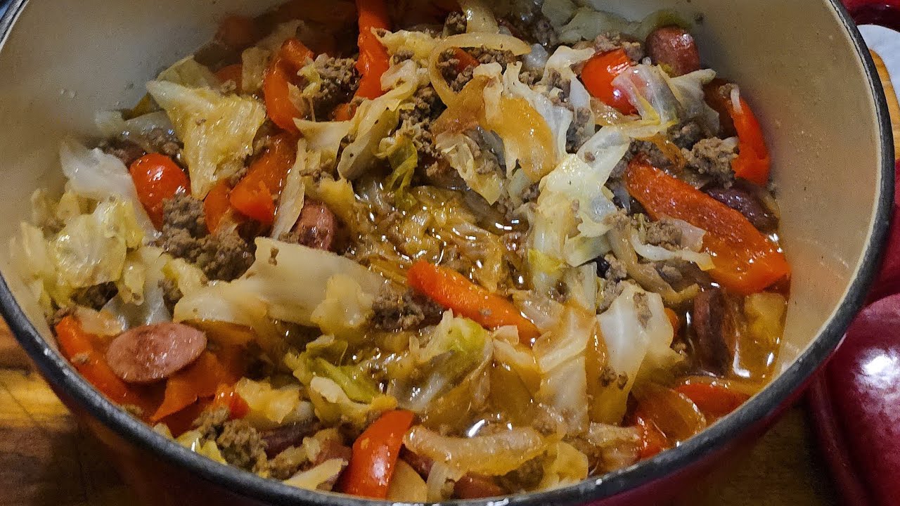 How to Make Delicious  cabbage Sausage Hamburger Dish 