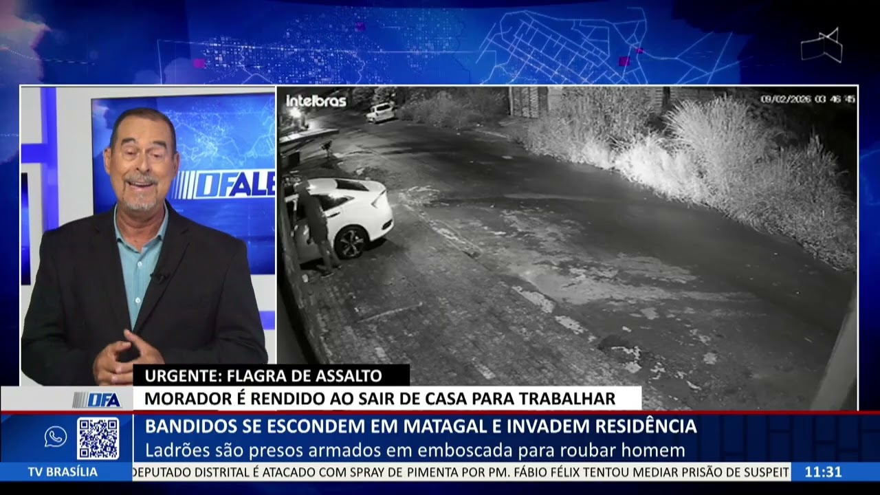 DF ALERTA - Bandidos se escondem em matagal e invadem residência