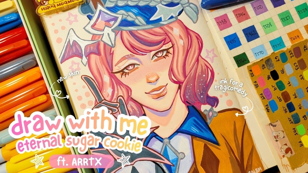 ♡ Drawing Eternal Sugar Cookie's new costume! | Ink for a Tragicomedy | Cookie Run Kingdom ♡
