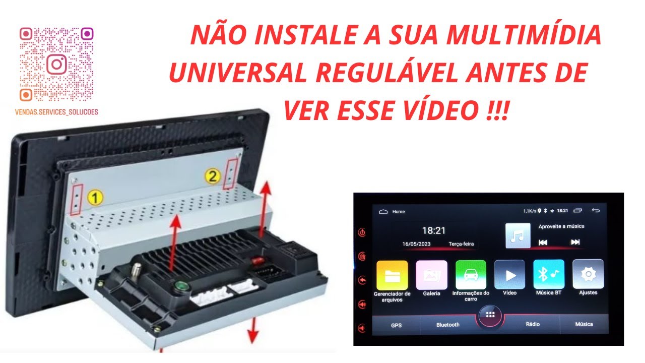 Multimídia 1 din Universal Regulável para qualquer carro ! Link Mercado Livre na descrição!!?