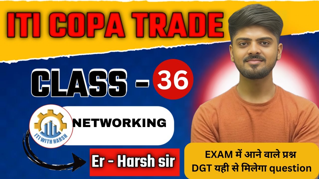 36 NETWORKING ITI COPA / ITI COPA TRADE EXAM PAPER 2025 / COPA CLASSES BY Harsh SIR / iti copa CLASS