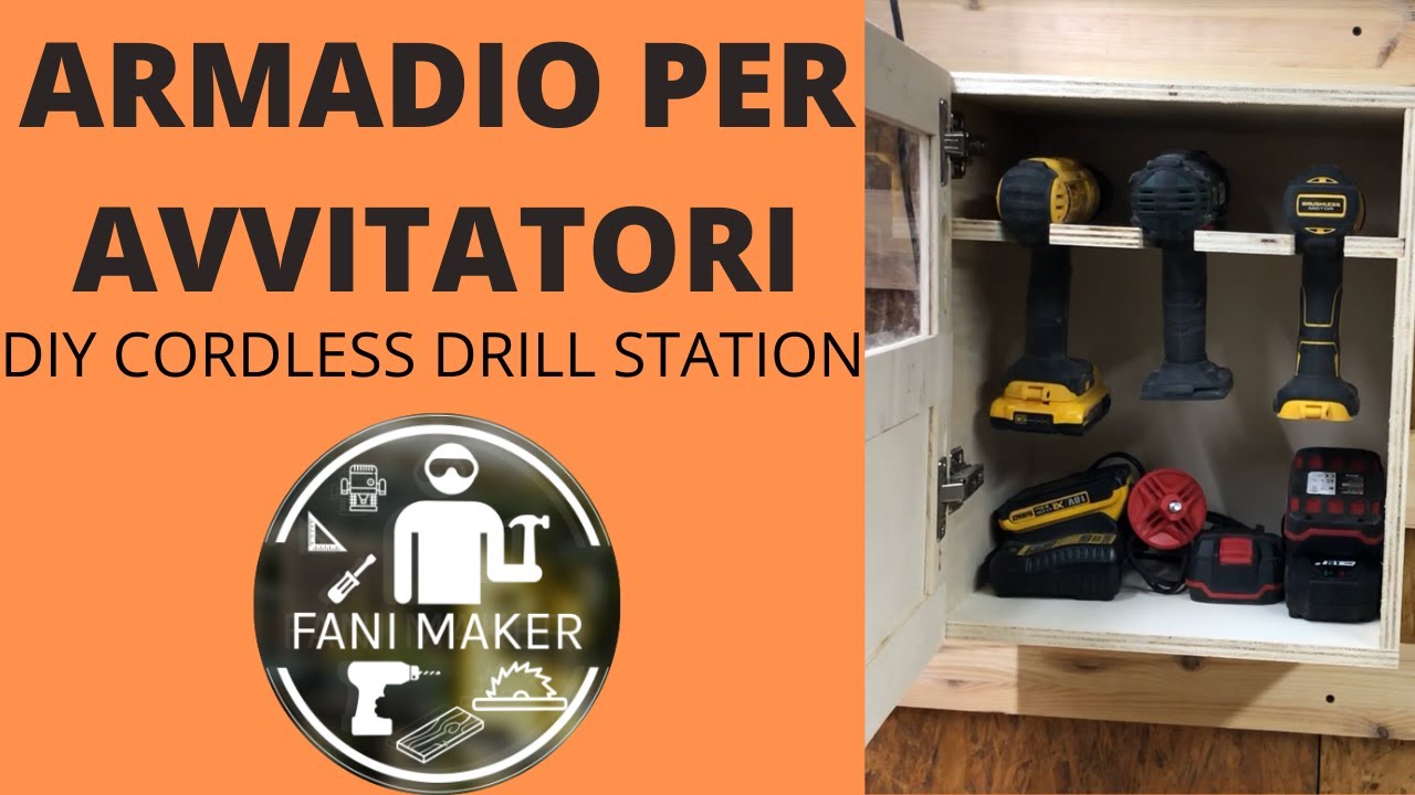 Come fare un porta avvitatori fai da te - DIY CORDLESS DRILL STATION