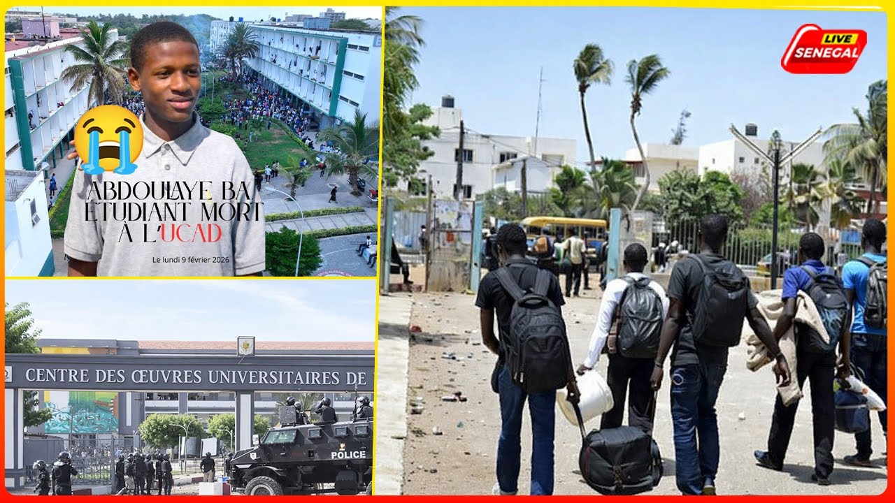 🛑DIRECT: UCAD les Etudiants quittent l'université après la M0rt de Abdoulaye Ba
