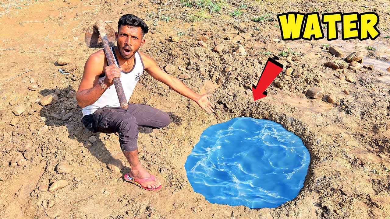 Dig Well And Drink Water - 😳 मैंने छोटा कुआँ खोदा | पानी आ गया