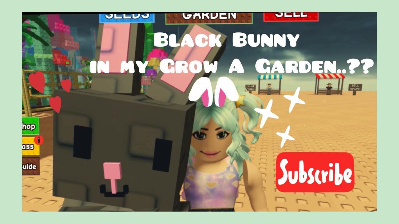 Black Bunny In Real Life vs. Grow A Garden Adventure!