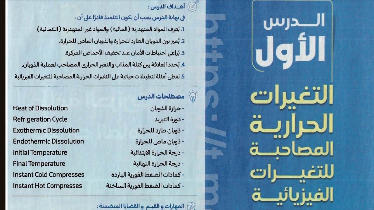 شرح (الدرس الاول) للصف الثاني الاعدادي ( علوم) الترم الثاني 2026 